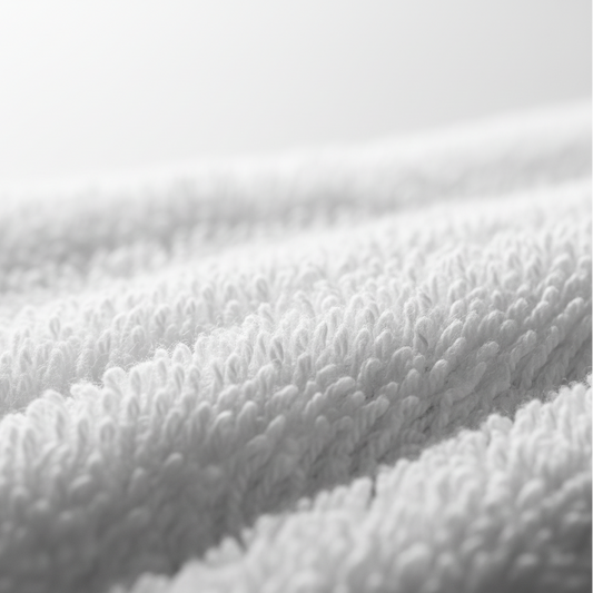 Baltas aukštakilpis lygus rankšluostis